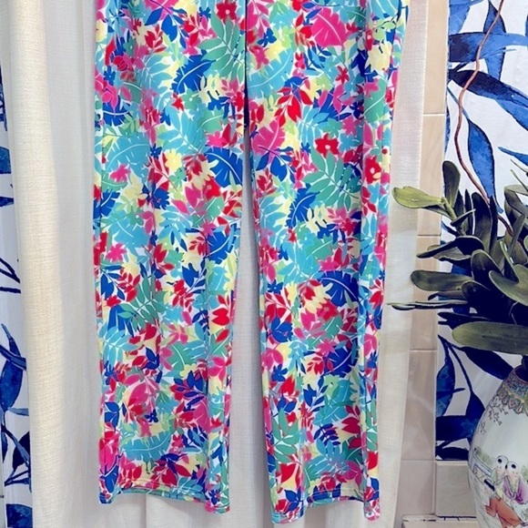 Women’s Lands’ End Floral Polyester & Spandex Wide Leg Beach Pants Size M(10-12) - Picture 3 of 8